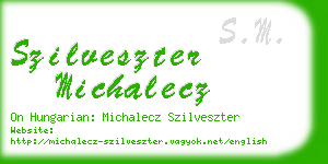 szilveszter michalecz business card